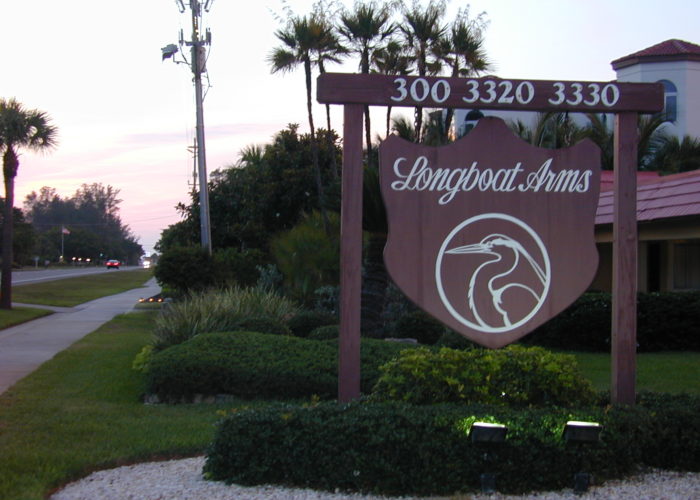 Longboat Arms old front sign